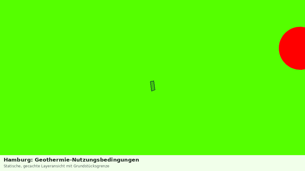 Statische Kartenansicht: Hamburg: Geothermie-Nutzungsbedingungen