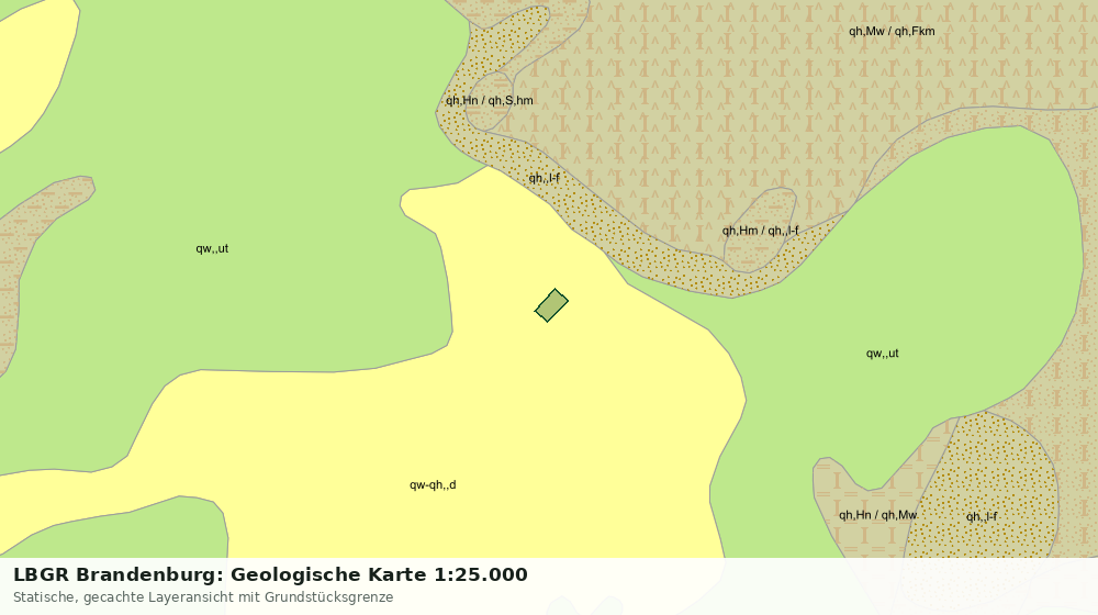 Statische Kartenansicht: LBGR Brandenburg: Geologische Karte 1:25.000