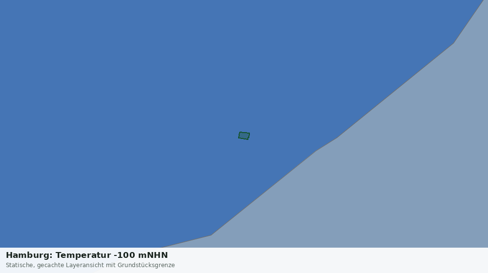 Statische Kartenansicht: Hamburg: Temperatur -100 mNHN