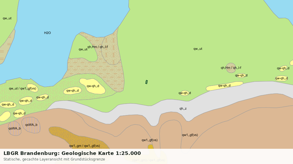 Statische Kartenansicht: LBGR Brandenburg: Geologische Karte 1:25.000