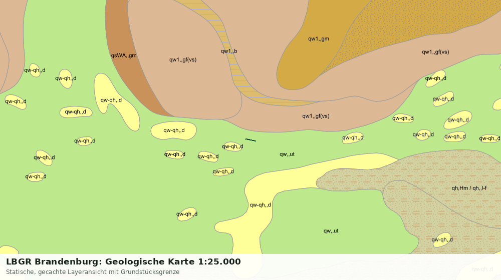 Statische Kartenansicht: LBGR Brandenburg: Geologische Karte 1:25.000
