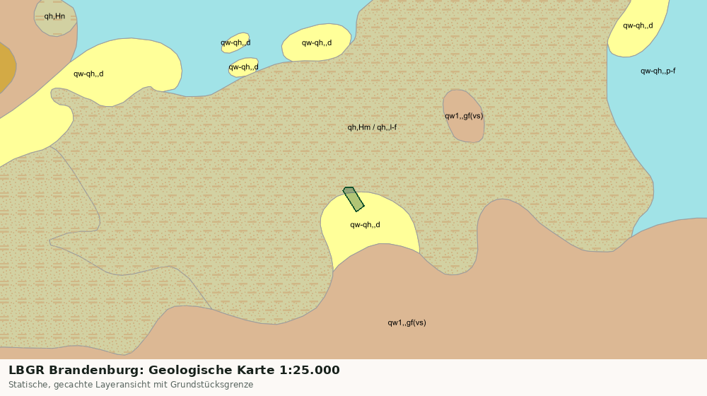 Statische Kartenansicht: LBGR Brandenburg: Geologische Karte 1:25.000