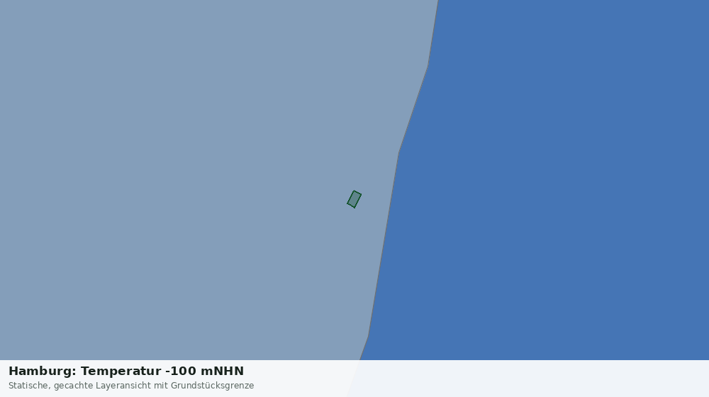 Statische Kartenansicht: Hamburg: Temperatur -100 mNHN
