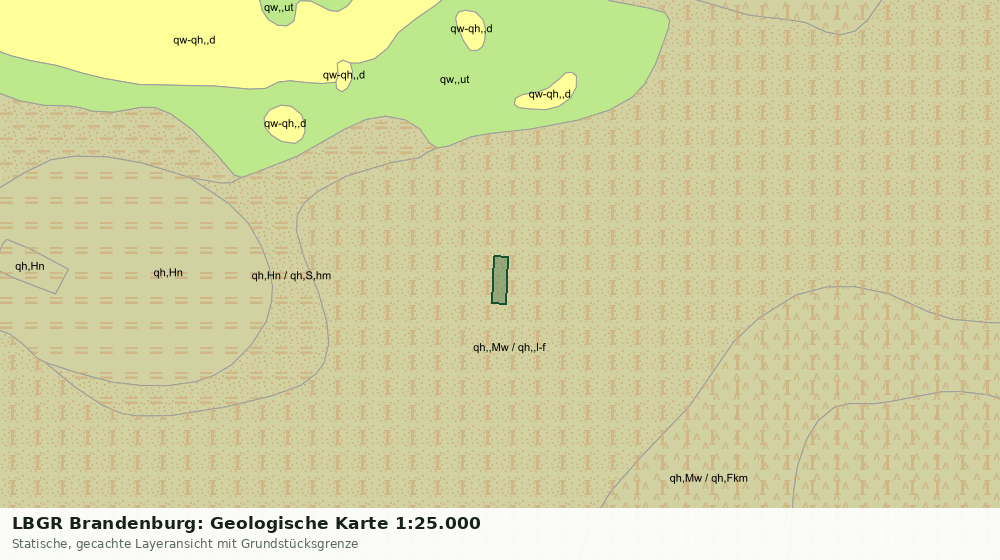 Statische Kartenansicht: LBGR Brandenburg: Geologische Karte 1:25.000