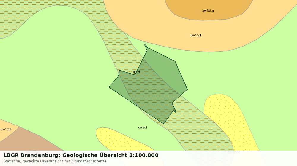Statische Kartenansicht: LBGR Brandenburg: Geologische Übersicht 1:100.000