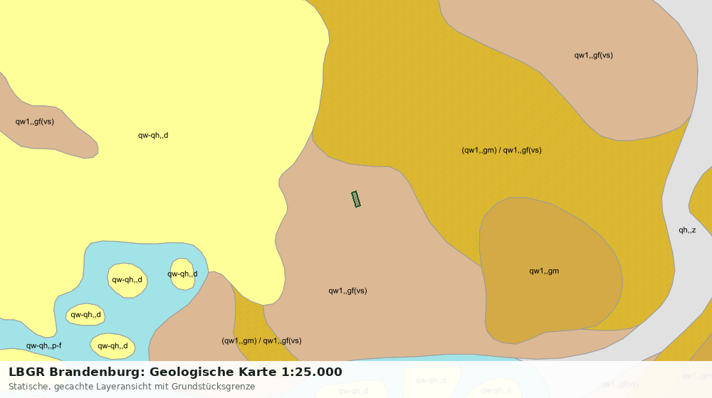 Statische Kartenansicht: LBGR Brandenburg: Geologische Karte 1:25.000