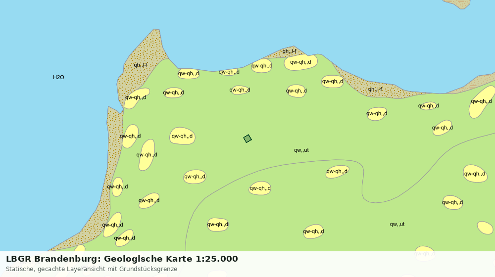 Statische Kartenansicht: LBGR Brandenburg: Geologische Karte 1:25.000