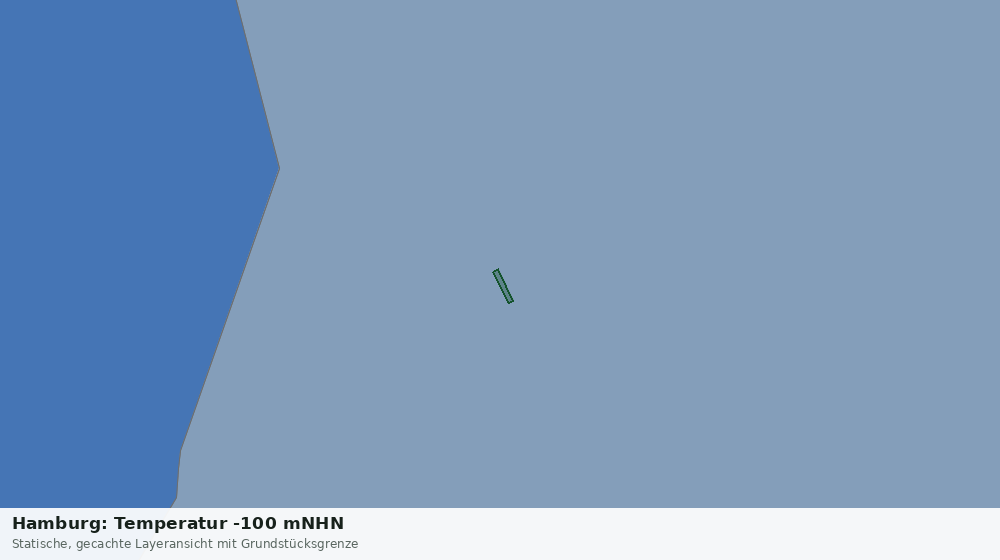 Statische Kartenansicht: Hamburg: Temperatur -100 mNHN
