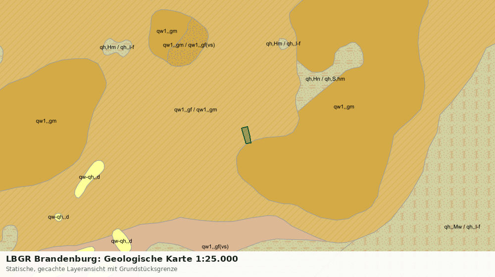 Statische Kartenansicht: LBGR Brandenburg: Geologische Karte 1:25.000