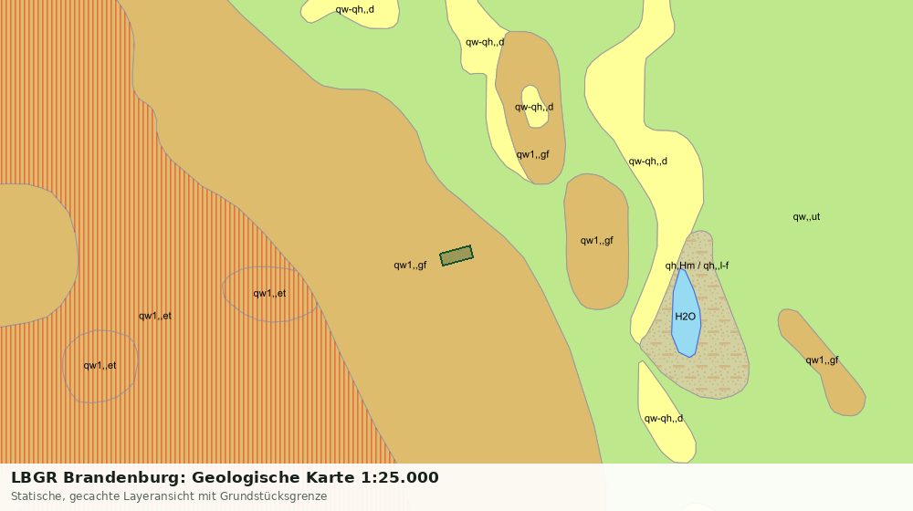 Statische Kartenansicht: LBGR Brandenburg: Geologische Karte 1:25.000