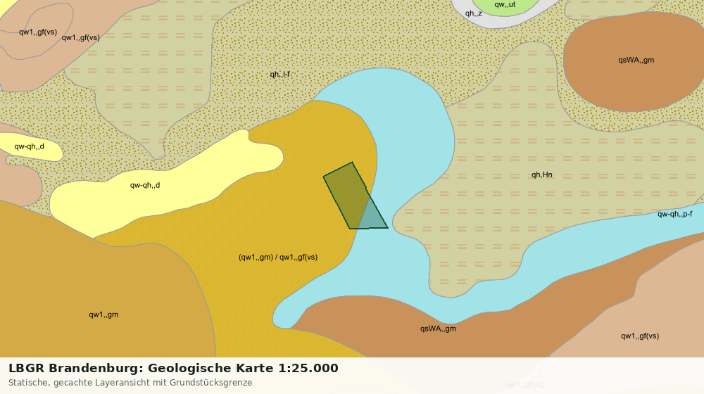 Statische Kartenansicht: LBGR Brandenburg: Geologische Karte 1:25.000