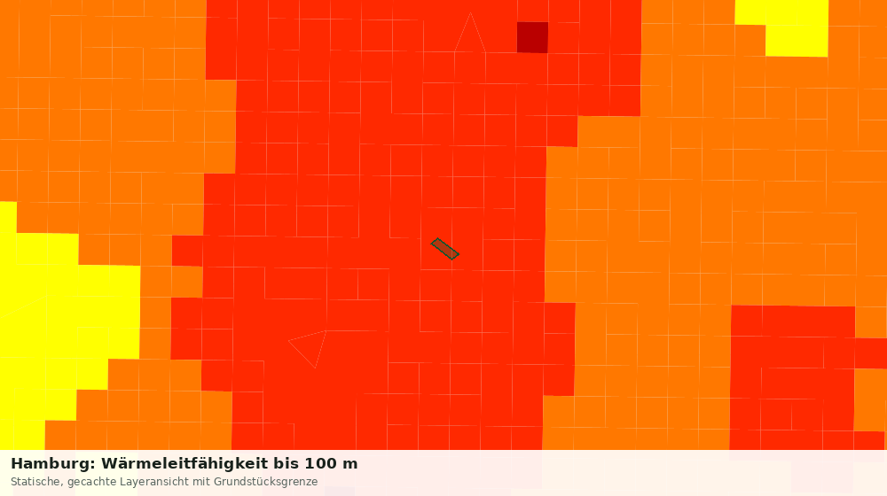 Statische Kartenansicht: Hamburg: Wärmeleitfähigkeit bis 100 m