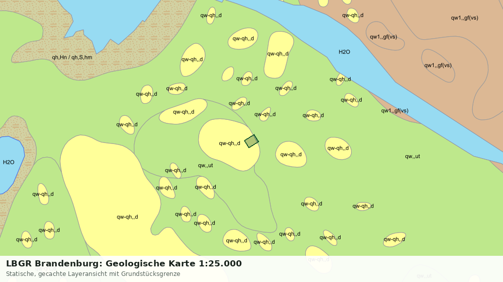 Statische Kartenansicht: LBGR Brandenburg: Geologische Karte 1:25.000