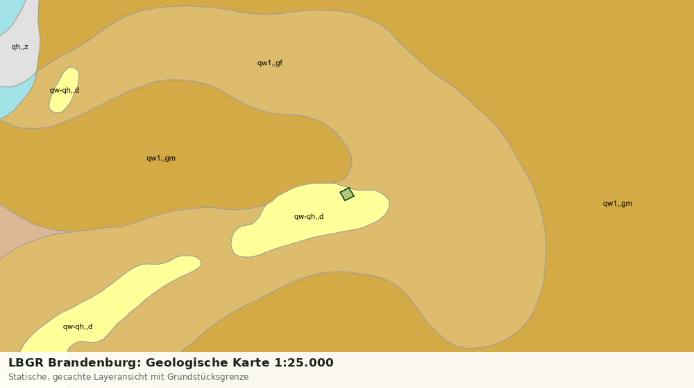 Statische Kartenansicht: LBGR Brandenburg: Geologische Karte 1:25.000