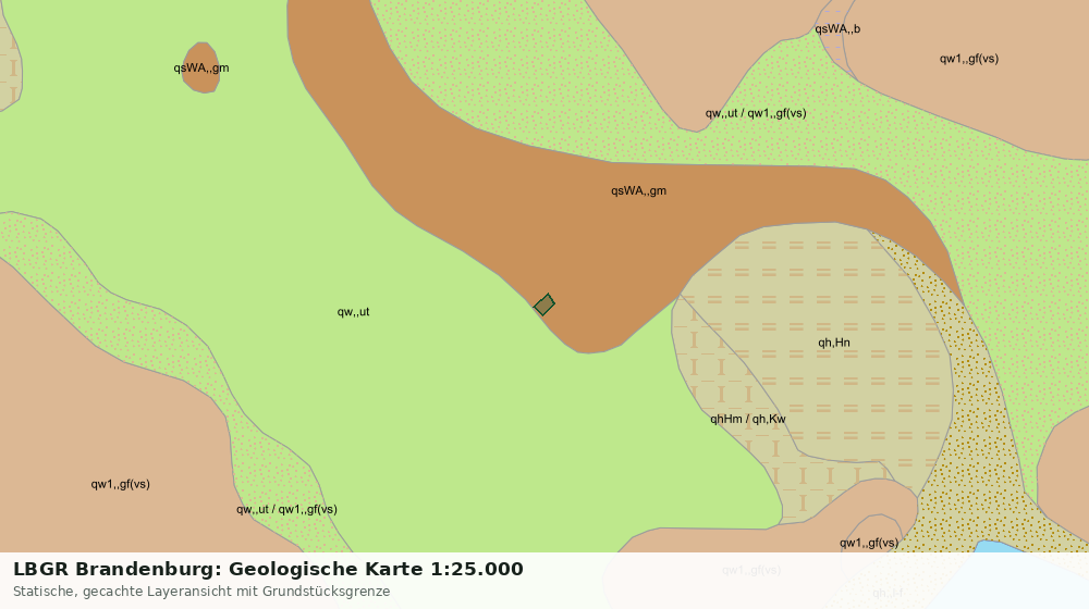 Statische Kartenansicht: LBGR Brandenburg: Geologische Karte 1:25.000