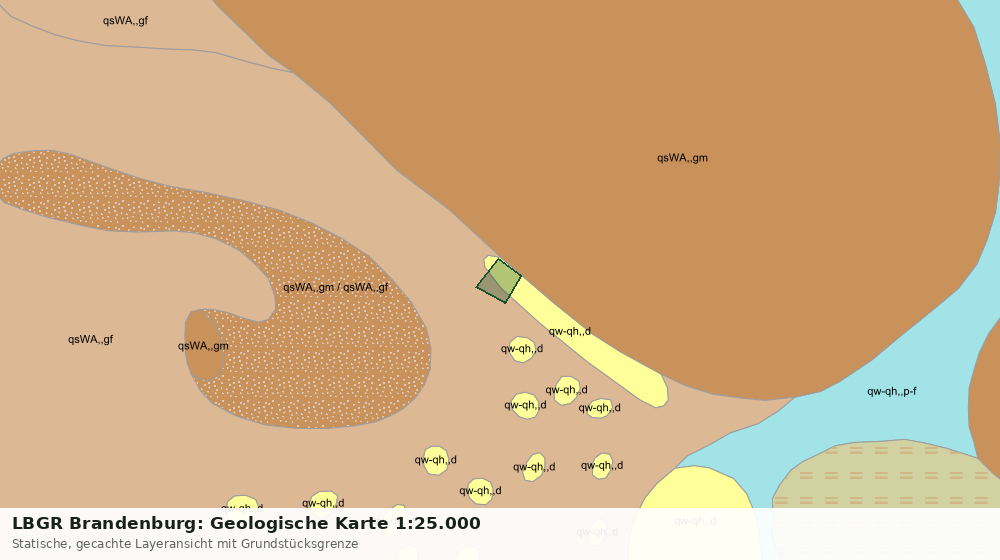Statische Kartenansicht: LBGR Brandenburg: Geologische Karte 1:25.000