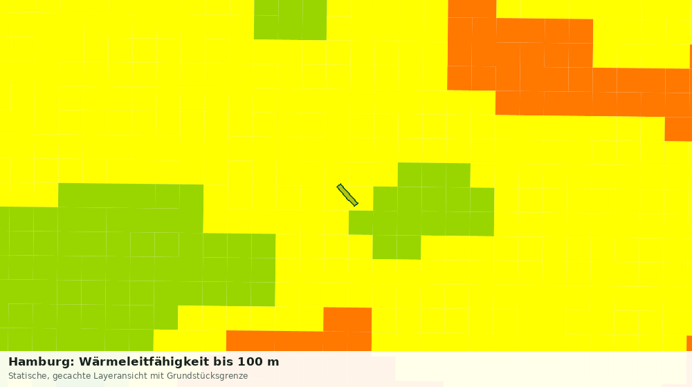 Statische Kartenansicht: Hamburg: Wärmeleitfähigkeit bis 100 m