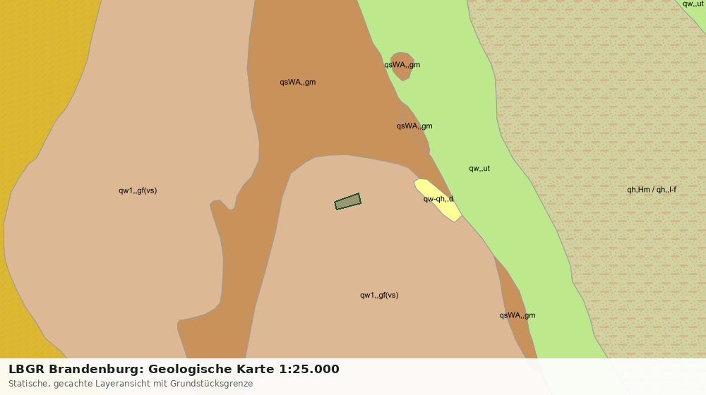 Statische Kartenansicht: LBGR Brandenburg: Geologische Karte 1:25.000