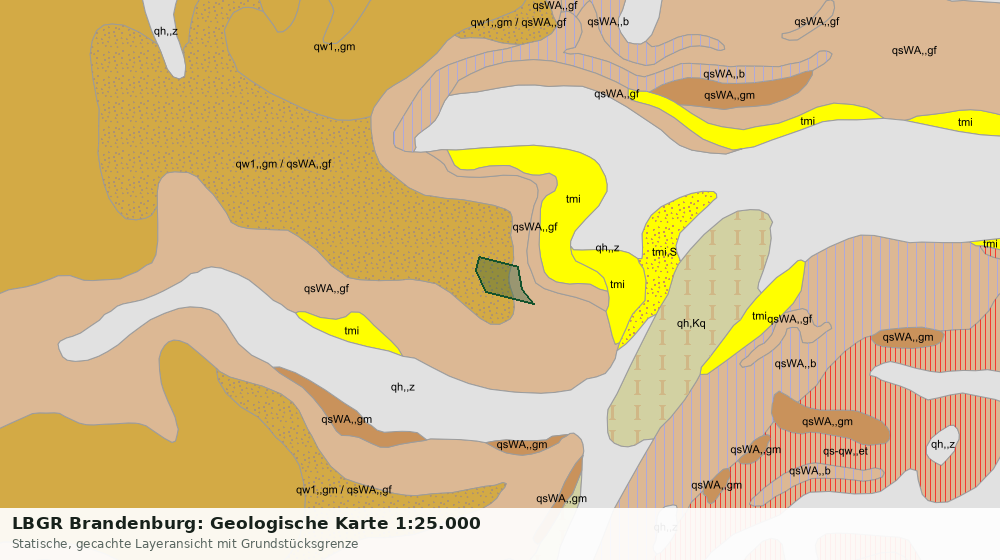 Statische Kartenansicht: LBGR Brandenburg: Geologische Karte 1:25.000