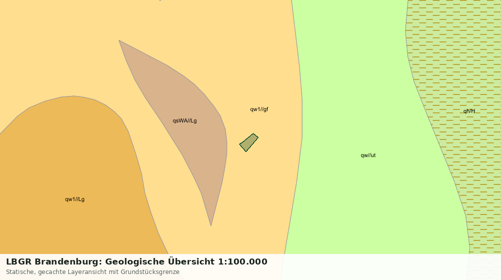 Statische Kartenansicht: LBGR Brandenburg: Geologische Übersicht 1:100.000
