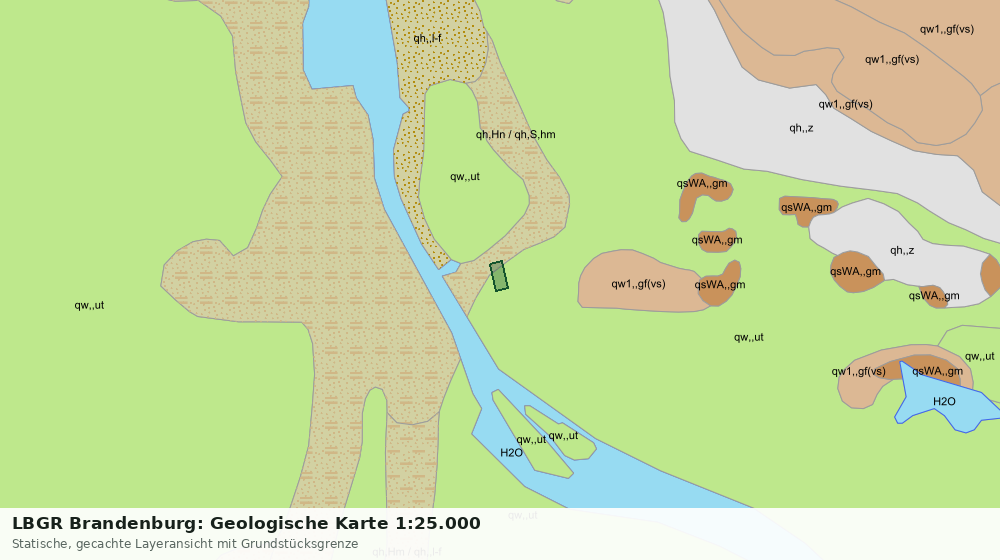 Statische Kartenansicht: LBGR Brandenburg: Geologische Karte 1:25.000