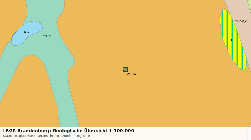 Statische Kartenansicht: LBGR Brandenburg: Geologische Übersicht 1:100.000