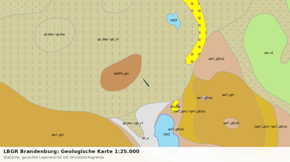 Statische Kartenansicht: LBGR Brandenburg: Geologische Karte 1:25.000