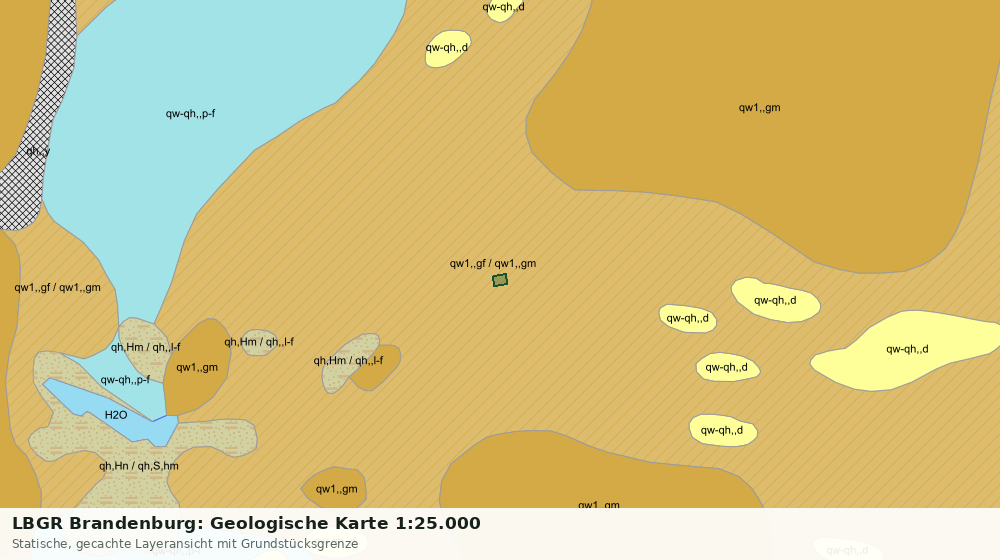 Statische Kartenansicht: LBGR Brandenburg: Geologische Karte 1:25.000