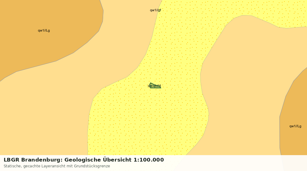 Statische Kartenansicht: LBGR Brandenburg: Geologische Übersicht 1:100.000
