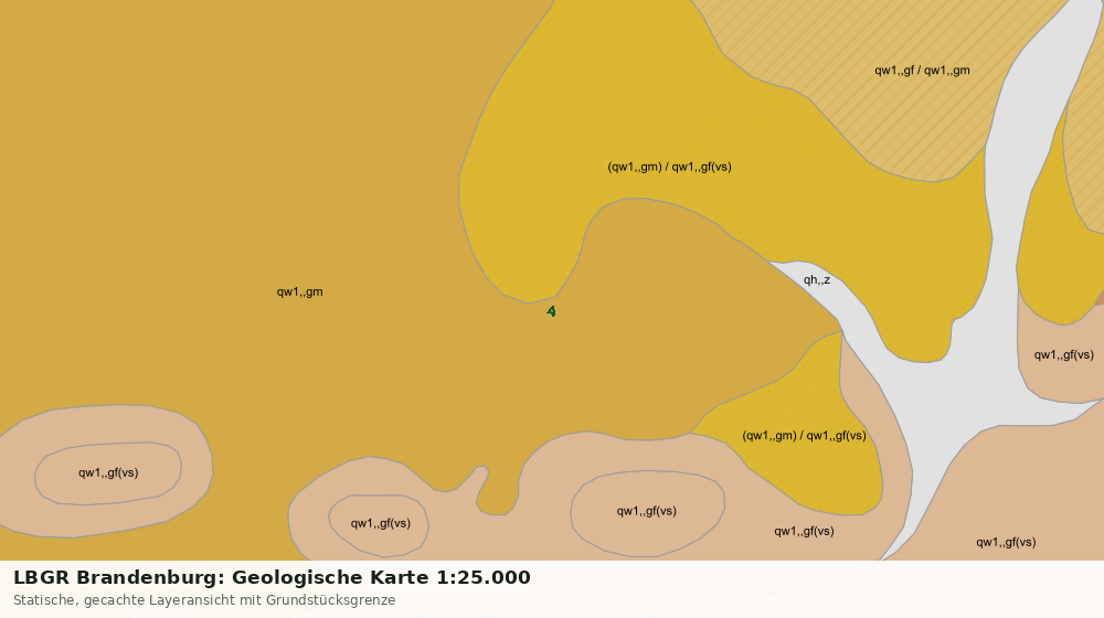 Statische Kartenansicht: LBGR Brandenburg: Geologische Karte 1:25.000