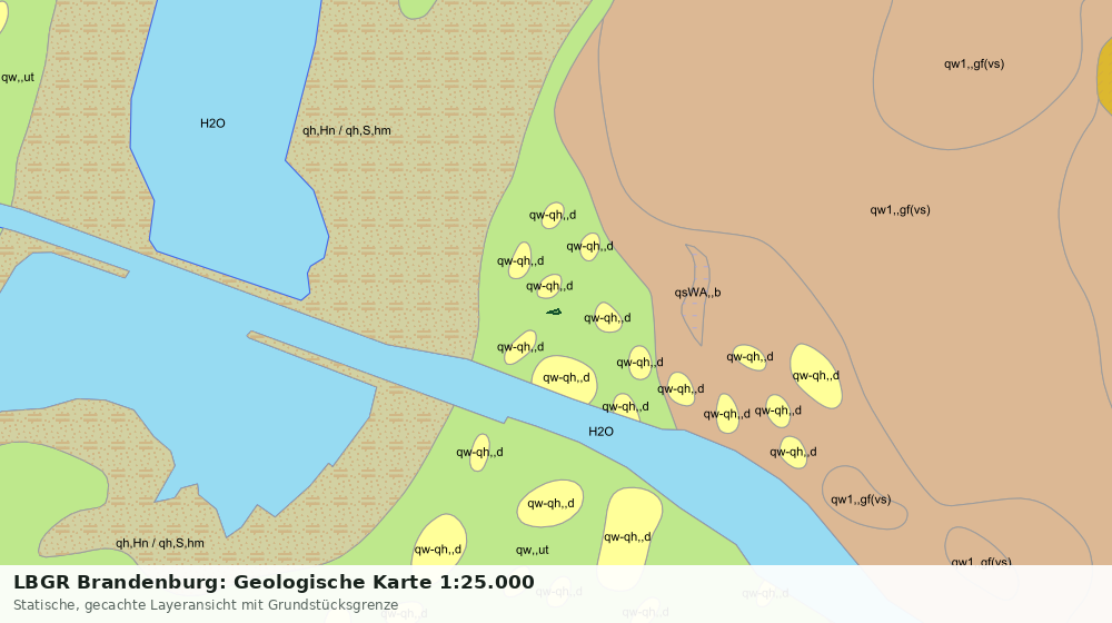 Statische Kartenansicht: LBGR Brandenburg: Geologische Karte 1:25.000