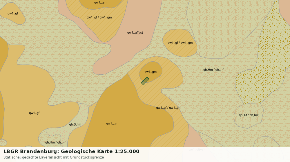 Statische Kartenansicht: LBGR Brandenburg: Geologische Karte 1:25.000