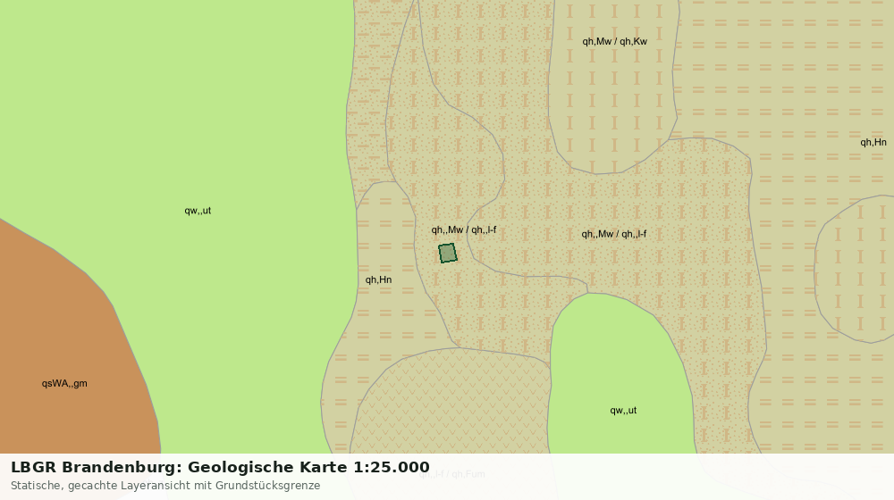 Statische Kartenansicht: LBGR Brandenburg: Geologische Karte 1:25.000