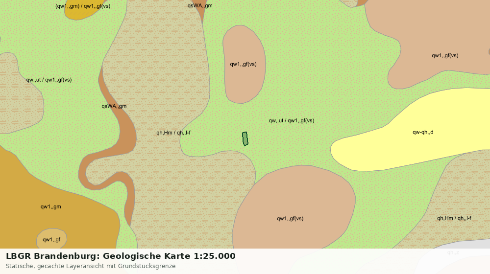 Statische Kartenansicht: LBGR Brandenburg: Geologische Karte 1:25.000