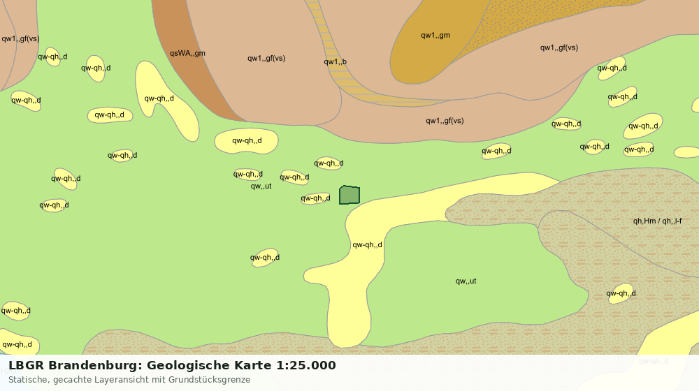 Statische Kartenansicht: LBGR Brandenburg: Geologische Karte 1:25.000