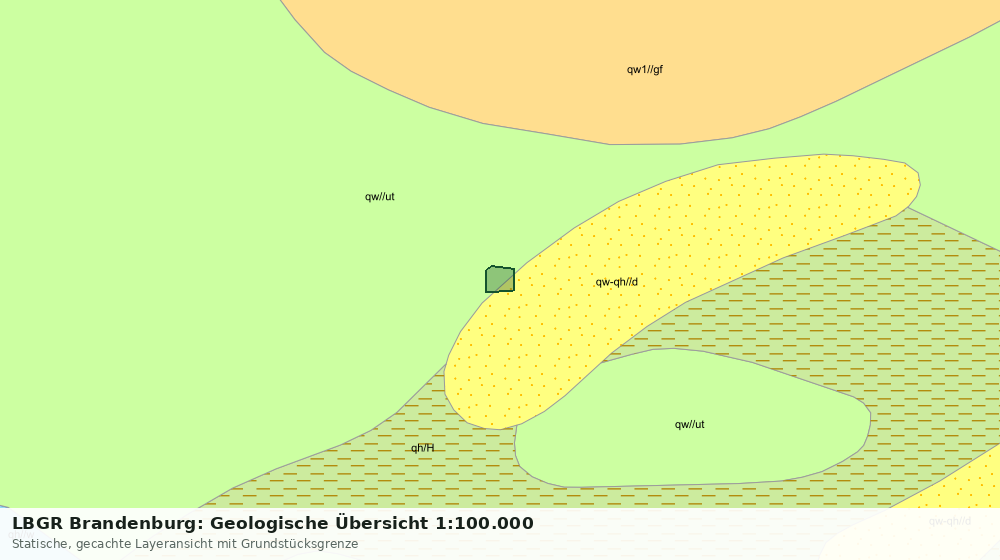 Statische Kartenansicht: LBGR Brandenburg: Geologische Übersicht 1:100.000