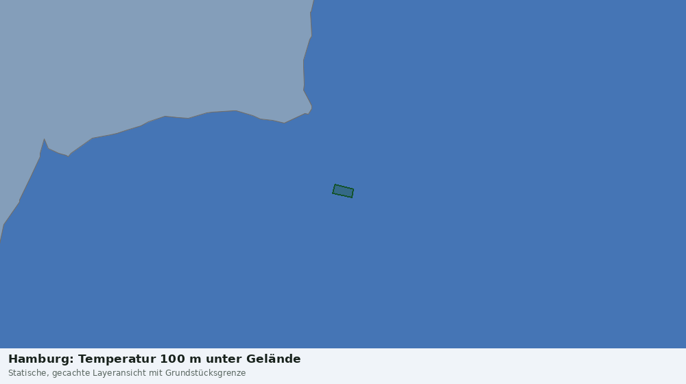 Statische Kartenansicht: Hamburg: Temperatur 100 m unter Gelände