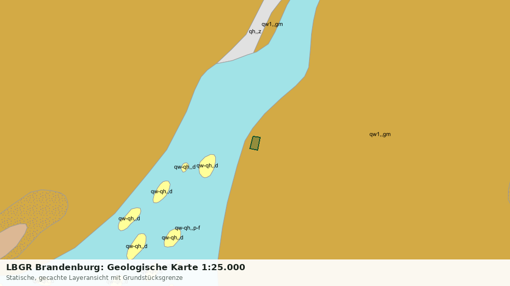 Statische Kartenansicht: LBGR Brandenburg: Geologische Karte 1:25.000