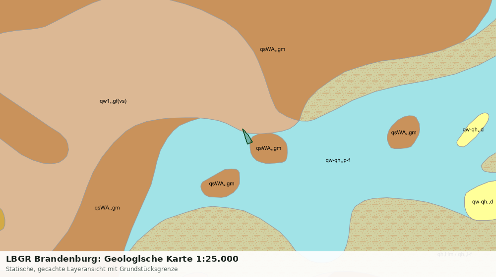 Statische Kartenansicht: LBGR Brandenburg: Geologische Karte 1:25.000