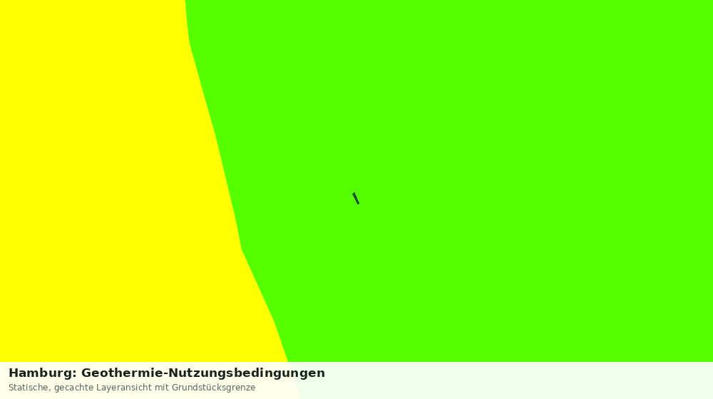 Statische Kartenansicht: Hamburg: Geothermie-Nutzungsbedingungen