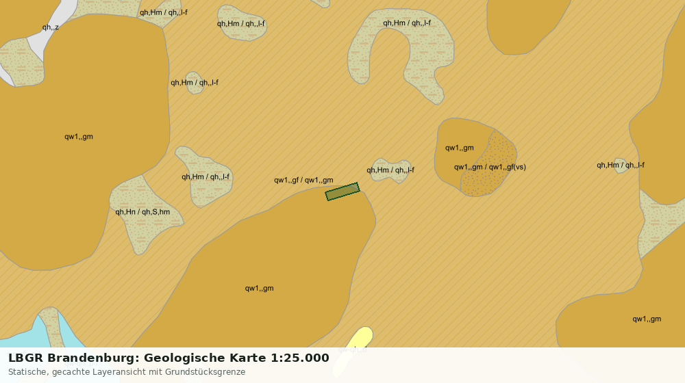 Statische Kartenansicht: LBGR Brandenburg: Geologische Karte 1:25.000