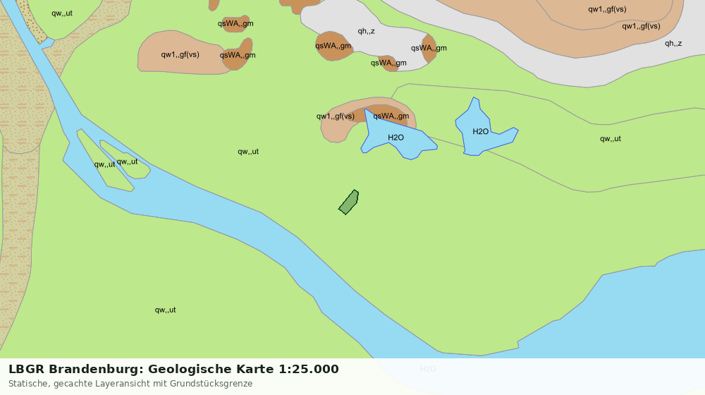 Statische Kartenansicht: LBGR Brandenburg: Geologische Karte 1:25.000