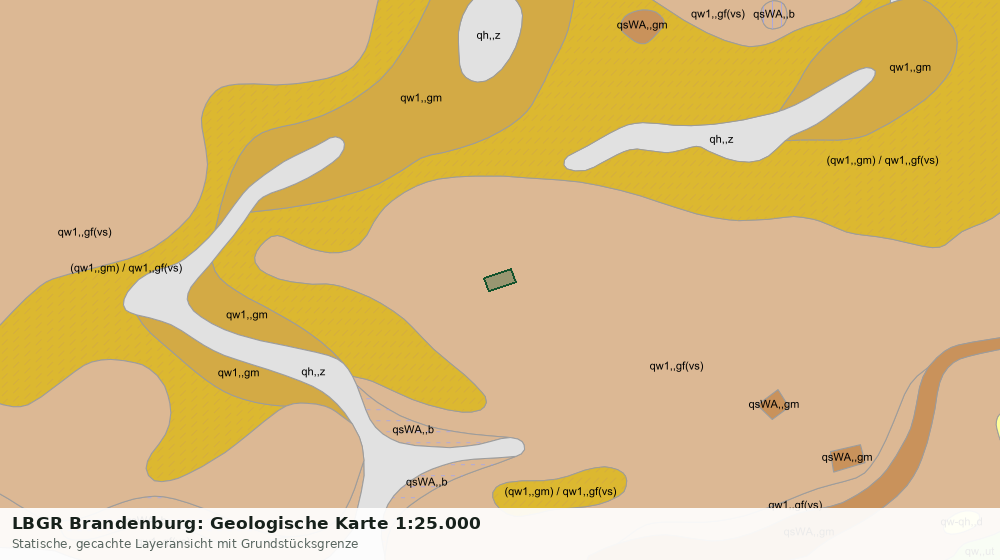 Statische Kartenansicht: LBGR Brandenburg: Geologische Karte 1:25.000