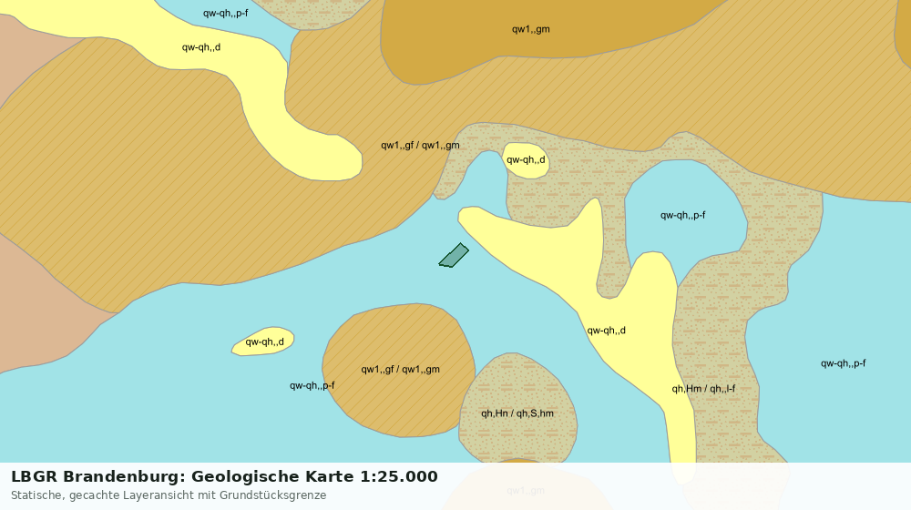 Statische Kartenansicht: LBGR Brandenburg: Geologische Karte 1:25.000