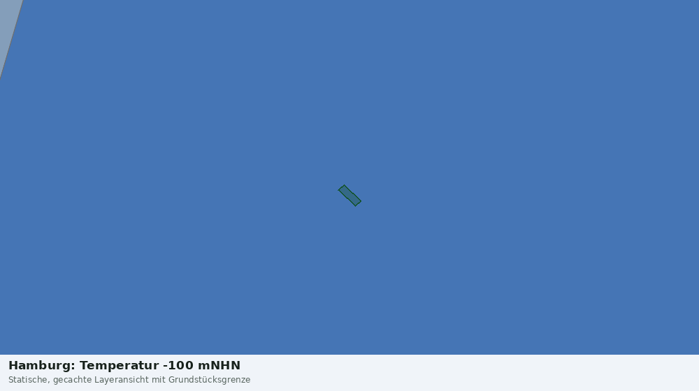 Statische Kartenansicht: Hamburg: Temperatur -100 mNHN