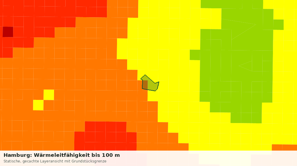 Statische Kartenansicht: Hamburg: Wärmeleitfähigkeit bis 100 m