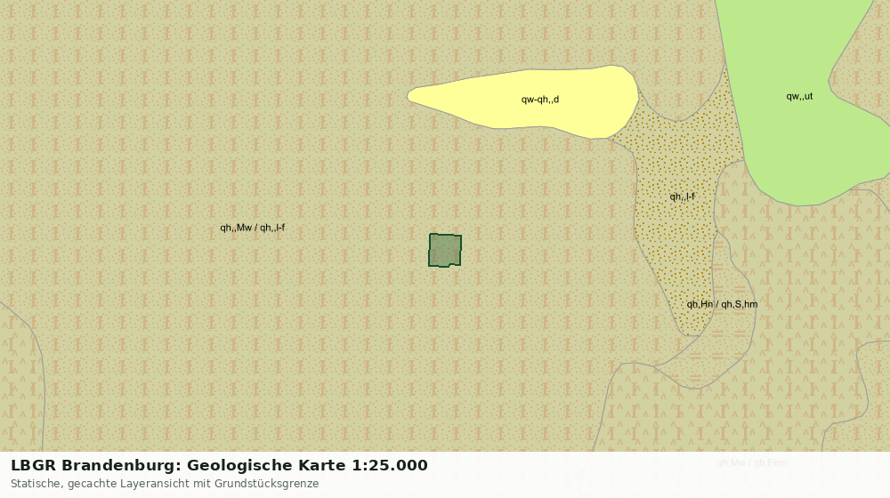 Statische Kartenansicht: LBGR Brandenburg: Geologische Karte 1:25.000