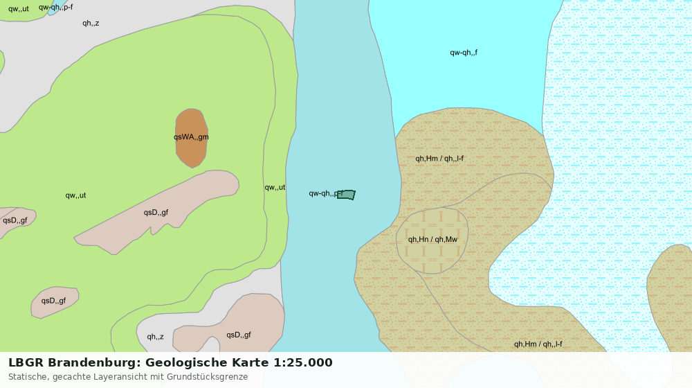 Statische Kartenansicht: LBGR Brandenburg: Geologische Karte 1:25.000