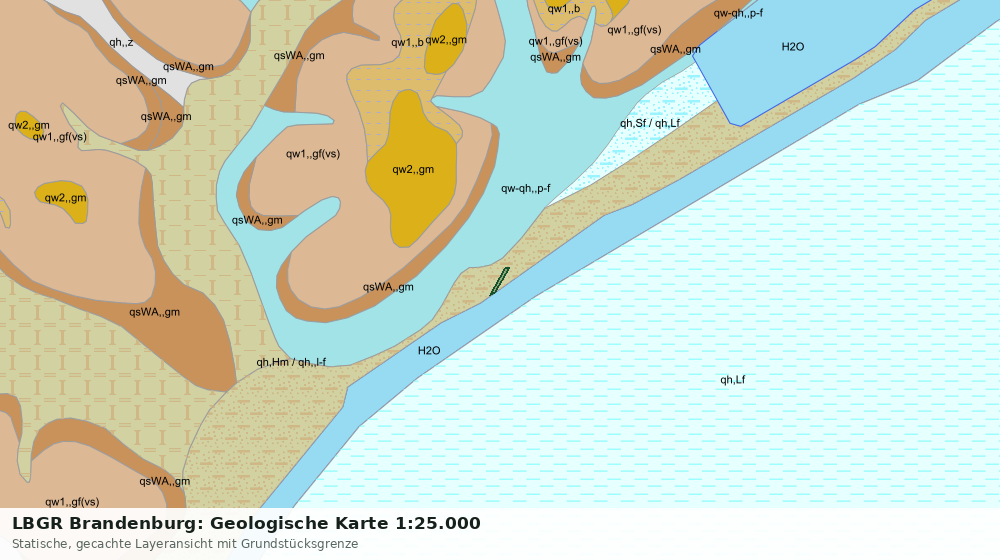 Statische Kartenansicht: LBGR Brandenburg: Geologische Karte 1:25.000