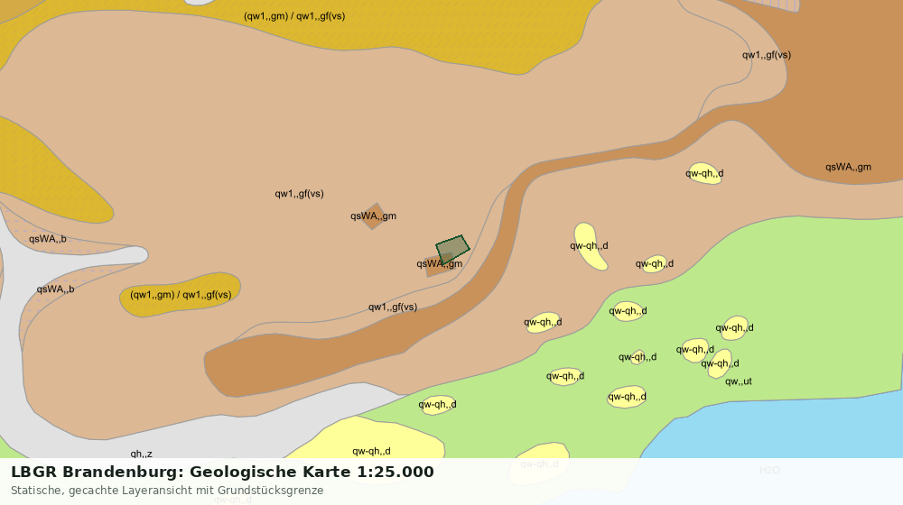 Statische Kartenansicht: LBGR Brandenburg: Geologische Karte 1:25.000